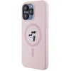 Image de Coque Pour Iphone 15 Pro Magsafe Antichocs Avec Motif Karl Et Choupette Rose Karl Lagerfeld