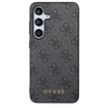 Image de Coque Pour Galaxy S24 Effet Saffiano Avec Motif 4g Et Logo En Métal Noir Guess