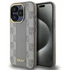 Image de Coque Téléphone - DKNY - iPhone 15 Pro Max - Cuir à Carreaux - Beige - Mono Motif