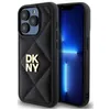 Image de IPhone 15 Pro Case - DKNY Leather Quilted Stack Logo (DKHCP15LPQQDSLK) - Noir
