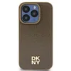 Image de IPhone 15 Case - DKNY Leather Pattern Metal Logo MagSafe (DKHMP14SPSHRPSW) - Brown