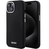 Image de Coque Pour Iphone 14 Plus / 15 Plus Magsafe En Silicone Avec Logo En Métal Noir Dkny