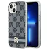 Image de IPhone 15 Plus Case - DKNY IML Checkered Mono Pattern & Printed Stripes MagSafe (DKHMP15MHCPTSK) - Noir