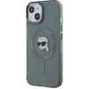 Image de Coque Pour Iphone 15 Magsafe Avec Cadre Photo En Métal Et Motif Karl Head Transparent Karl Lagerfeld