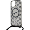 Image de Coque Magsafe Iphone 15 Avec Bandoulière Iml Monogram Crossbody Élégant Noir Transparent Karl Lagerfeld