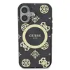 Image de Coque Arrière Pour Iphone 16 À Motif Pivoine 4g Magsafe Noir Guess