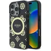 Image de Guess IML Peony On 4G Background Case with MagSafe for iPhone 16 Pro 6.3 Black - GUHMP16LH4PYEEK