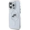Image de Coque pour iPhone 16 Pro Max - KARL LAGERFELD - Tête Karl&Choupette - Métal Blanc - IML - Élégante