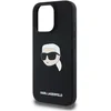Image de Coque Pour Iphone 16 Pro Compatible Magsafe Série Karl Head En Silicone Noir Karl Lagerfeld