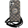 Image de Coque Magsafe Pour Iphone 16 Avec Cordon Ajustable Rigide Noir Transparent Karl Lagerfeld