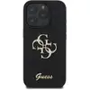 Image de Coque Pour Iphone 16 Pro Avec Paillettes Et Logo En Métal Noir Guess