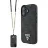 Image de Coque - GUESS - iPhone 16 6.1 - Cuir écologique - Cristaux - Noir