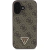 Image de Coque Pour Iphone 16 Édition 4g Strass Triangle Métallisé Avec Bandoulière Marron Guess