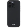 Image de Coque Pour Iphone 16 Pro Magsafe Élégante Avec Logo En Métal Noir Dkny