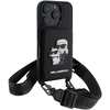 Image de Coque Pour Iphone 16 Pro Avec Bandoulière Et Porte-cartes Élégant Noir Karl Lagerfeld