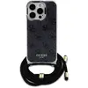 Image de Coque Arrière Pour Iphone 16 Pro Avec Bandoulière Imprimée Iml 4g Noir Guess