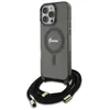 Image de Coque Guess IML Crossbody Cord Script MagSafe avec cordon pour iPhone 16 Pro - Black