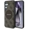 Image de Coque Guess 4G Round Patch Classic Logo MagSafe pour Samsung Galaxy S25+ (marron)