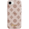 Image de Coque Magsafe Pour Iphone 16e Imprimé Peony Script Logo En Relief Marron Clair Guess