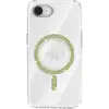 Image de Coque Magsafe Pour Iphone 16e Fine Anneau Pailleté Coins Renforcés Transparent Guess