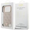Image de Guess PU Leather 4G Triangle Logo Gold Frame Case with MagSafe for iPhone 17 Pro Max 6.9 Pink