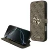 Image de Étui portefeuille à rabat Guess Book 4G Metal Logo pour iPhone 17 Pro - Brown