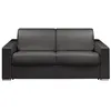 Image de Canapé 3 places convertible express en simili noir - Couchage 140 cm - Matelas 22 cm avec mémoire de forme CALITO