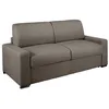 Image de Canapé 3 places convertible express en tissu chiné anthracite - Couchage 140 cm - Matelas 22 cm avec mémoire de forme CALITO