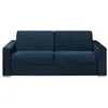 Image de Canapé 4 places convertible express en velours bleu nuit - Couchage 160 cm - Matelas 22 cm avec mémoire de forme CALITO