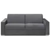Image de Canapé 4 places convertible express en velours anthracite - Couchage 160 cm - Matelas 22 cm avec mémoire de forme CALITO