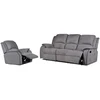 Image de Canapé 3 places et un fauteuil relax en microfibre HERNANI - Gris