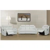 Image de Canapés 3 places 2 places et un fauteuil relax EVASION en cuir - Blanc ivoire