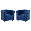 Image de Lot de 2 Fauteuils CHESTERFIELD - Velours bleu roi