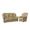 Image de Canapé 3 places et un fauteuil 100% cuir de buffle beige DAPHNE
