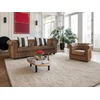Image de Canapé 3 places et fauteuil CHESTERFIELD en microfibre aspect cuir vieilli