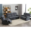 Image de Canapés 3 places 2 places et un fauteuil relax en tissu TOLZANO - Anthracite