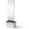 Image de Fontaine dextérieur vague en acier inoxydable - H.130 cm - Argenté - HOKI