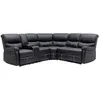 Image de Canapé dangle relax en simili noir CANBY