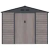 Image de Abri de jardin métal en acier galvanisé effet bois gris 717 m² - ADELMO