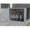 Image de Abri à vélo métal en acier galvanisé gris anthracite 4 m² pour 4 vélos - NIKI