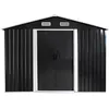 Image de Abri de jardin métal en acier galvanisé gris 8 m² - MANSO