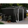 Image de Abri de jardin métal en acier galvanisé gris 8 m² - MANSO