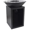Image de Barbecue plancha brasero à charbon et bois avec rangement L80 x l80 x H95 cm noir - IGNOS