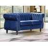Image de Canapé chesterfield 2 places en velours bleu roi TRUMBO