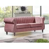 Image de Canapé chesterfield 3 places en velours vieux rose TRUMBO