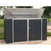 Image de Abri pour poubelle triple en acier galvanisé gris anthracite - L237 x P101 x H131 cm - ILARIO