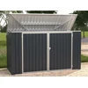 Image de Abri pour poubelle triple en acier galvanisé gris anthracite - L237 x P101 x H131 cm - ILARIO