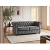 Image de Canapé 2 places en velours anthracite CHESTERFIELD