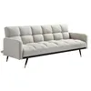 Image de Canapé 3 places convertible en tissu beige ROREMA