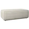 Image de Pouf en velours côtelé beige AMELIA